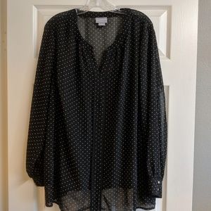Liz Claiborne Signature Blouse - 1X Black